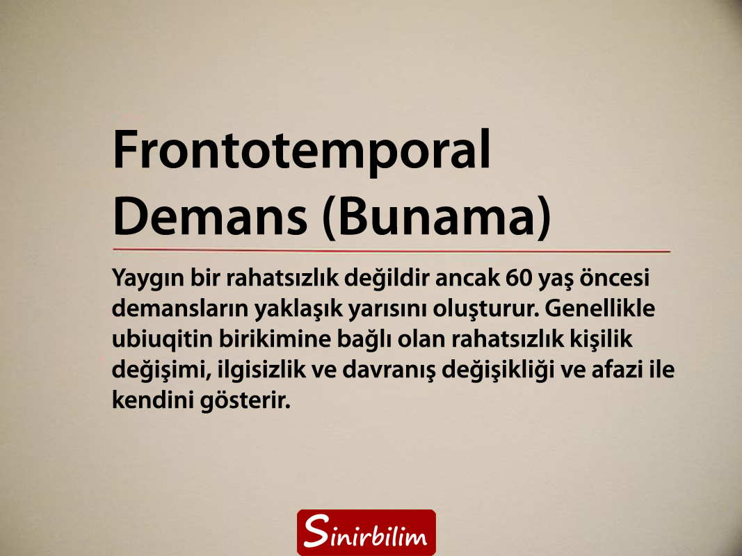 Frontotemporal Demans (Bunama)